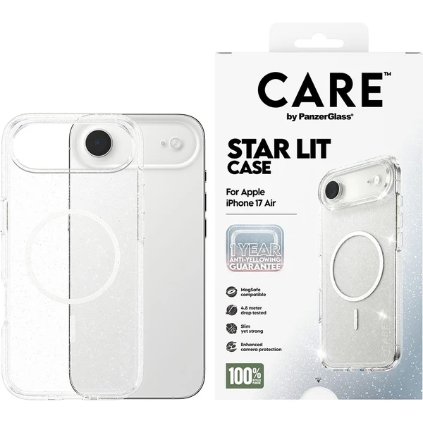 PanzerGlass® CARE Star Lit kryt s MagSafe Apple iPhone Air třpytivý/bílý - Pouzdra - Obrázek NPDH000K01