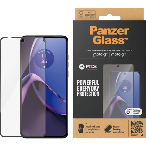 PanzerGlass Ultra-Wide Fit ochranné sklo Motorola Moto G84/G72 - Ochranné folie a skla - Obrázek NR51000P01