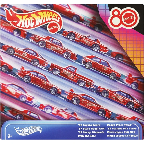 Mattel Hot Wheels 80th anniversary - sada angličáků (8ks) (Silver series) - Hračky - Obrázek NRDH000K01