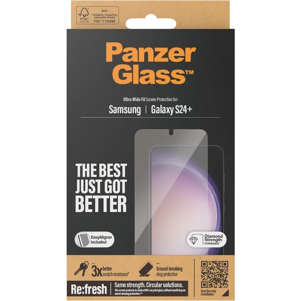 PanzerGlass Ultra-Wide Fit Samsung Galaxy S24+/S25+ s instalačním rámečkem - Ochranné folie a skla - Obrázek NT51000P01