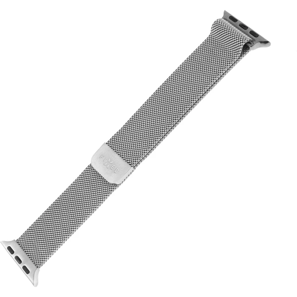 FIXED Mesh Strap síťový nerezový řemínek Apple Watch 42/44/45mm stříbrný - Řemínky - Obrázek NTQU600301