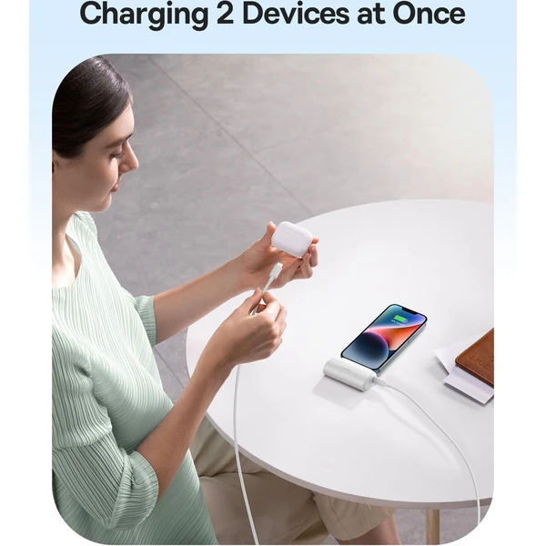 Baseus Compact powerbanka 5000mAh bílá - Powerbanky - Obrázek NTTL000K01