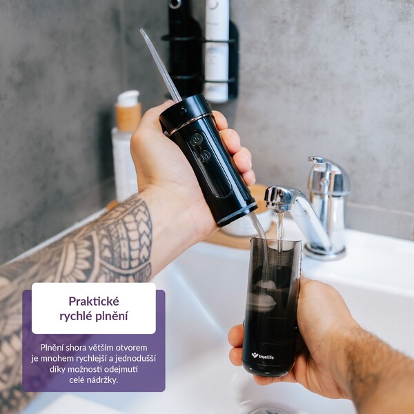 TrueLife AquaFloss Mini M50 ústní sprcha černá - Ústní sprchy - Obrázek NTUL000K01