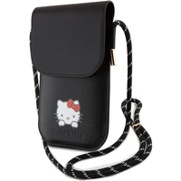 Hello Kitty PU Daydreaming Logo Leather Wallet Phone Bag černé - Pouzdra