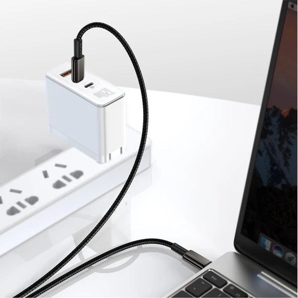 Baseus Tungsten Gold USB-C/USB-C napájecí kabel 100W 2m černý - Kabely a redukce - Obrázek NWKGF00101