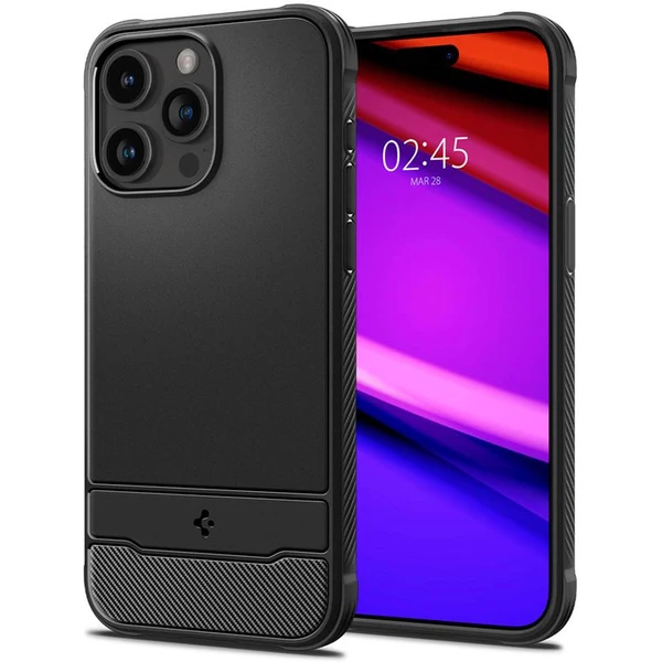 Spigen Rugged Armor MagFit iPhone 15 Pro Max matně černý - Pouzdra - Obrázek NWW8000601