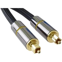 PremiumCord Toslink/Toslink optický kabel opletený 0,5m černý - Kabely a redukce