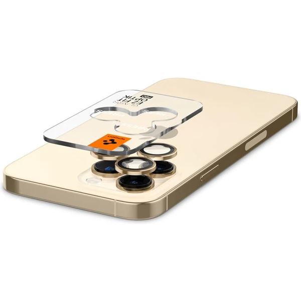 Spigen Glass EZ Fit Optik Pro 2 Pack tvrzené sklo na fotoaparát iPhone 14 Pro/iPhone 14 Pro Max zlat - Ochranné folie a skla - Obrázek NZ09000601