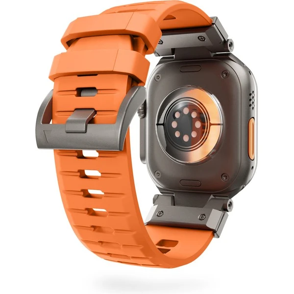 Epico Rubber Pro řemínek s nerezovým zapínáním pro Apple Watch 49/46/45/44/42mm oranžový - Řemínky - Obrázek NZMJ000K01