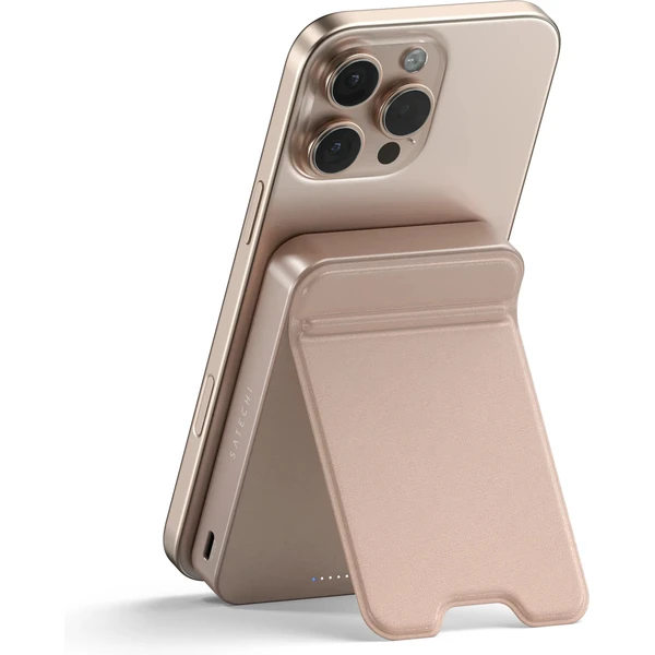 Satechi Qi2 10K magnetická powerbanka se stojánkem růžová - Nabíječky - Obrázek NZUI000K01