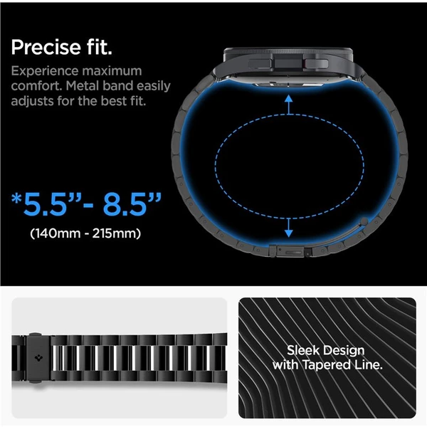 Spigen Modern Fit 316L Band řemínek Samsung Galaxy Watch6 Classic 47mm černý - Řemínky - Obrázek NZV3000N01