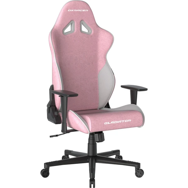 DXRacer GLADIATOR látková herní židle růžovo-bílá - Židle - Obrázek O04D000O01