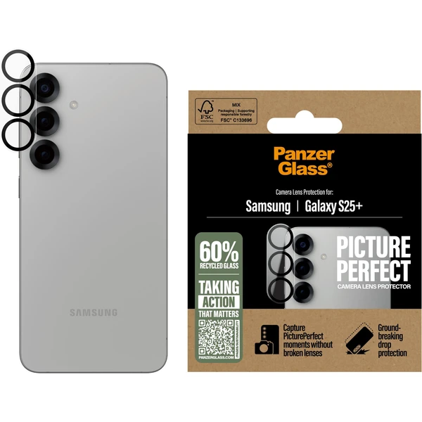 PanzerGlass® Camera Protector ochrana fotoaparátu Samsung Galaxy S25+ - Ochranné folie a skla - Obrázek O0FC000J01
