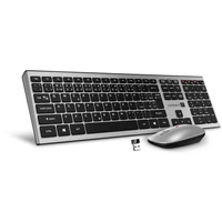 CONNECT IT Combo bezdrátová stříbrná klávesnice + myš, (+2x A - Klávesnice