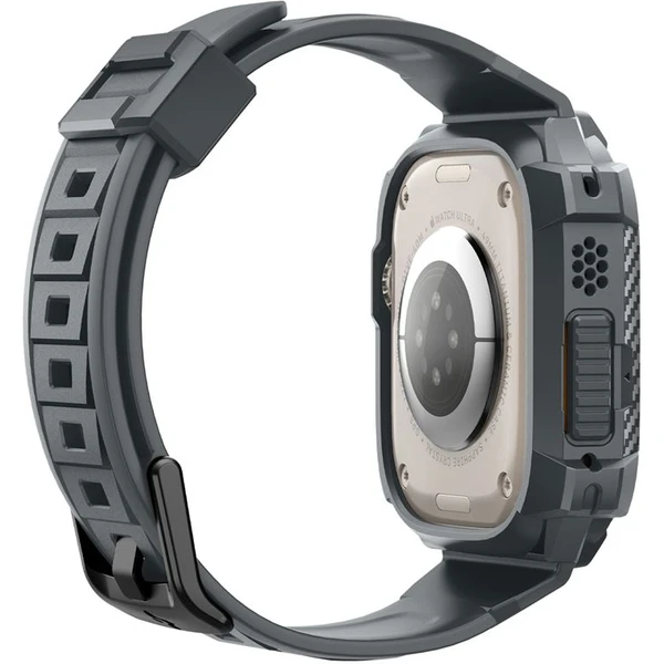 Spigen Rugged Armor Pro řemínek s pouzdrem Apple Watch Ultra 3/2/1 (49mm) šedý - Řemínky - Obrázek O1A1000P01