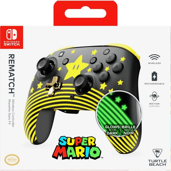 Turtle Beach bezdrátový ovladač Rematch Glow Super Mario Star (Switch) - Herní ovladače - Obrázek O1QH000K01