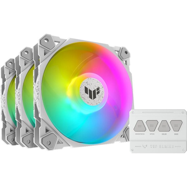 ASUS TUF Gaming TF120 120mm ARGB bílá 3x120mm (90DA0033-B09030) Bílá