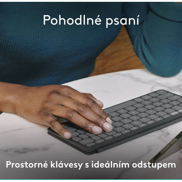 Logitech Keys to go 2 Apple bezdrátová US klávesnice grafitová - Klávesnice - Obrázek O245000J01