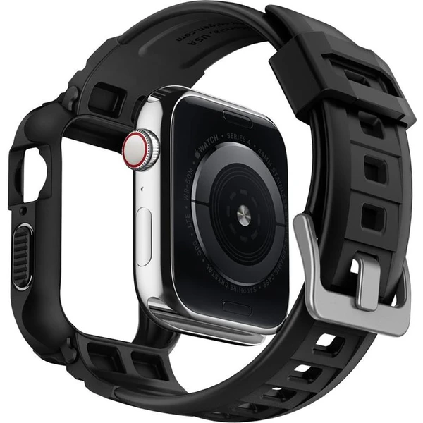 Spigen Rugged Armor Pro řemínek s pouzdrem Apple Watch 45/44mm černý - Pouzdra - Obrázek O2A1100501