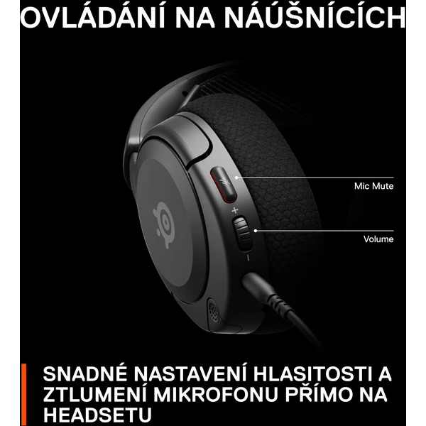 SteelSeries Arctis Nova 1 herní sluchátka černá - Sluchátka - Obrázek O2FJ300401