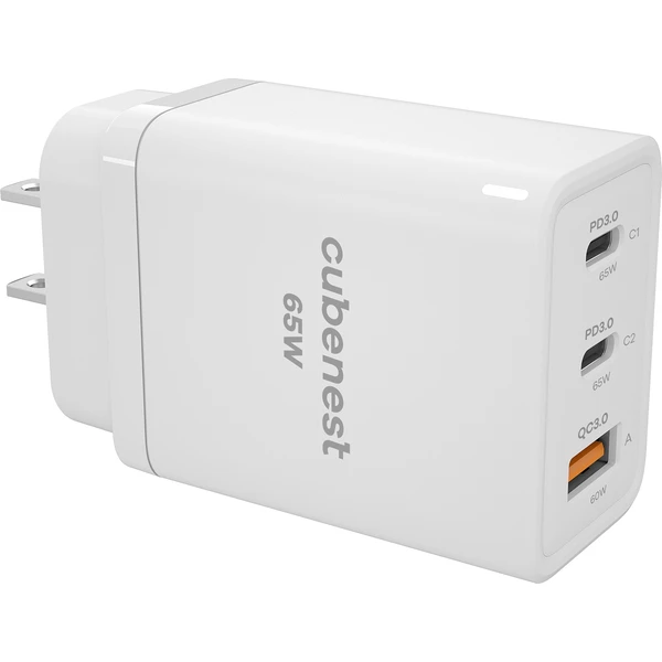 CubeNest S3D1 PD cestovní adaptér (65W) bílý - Nabíječky - Obrázek O2J6000601