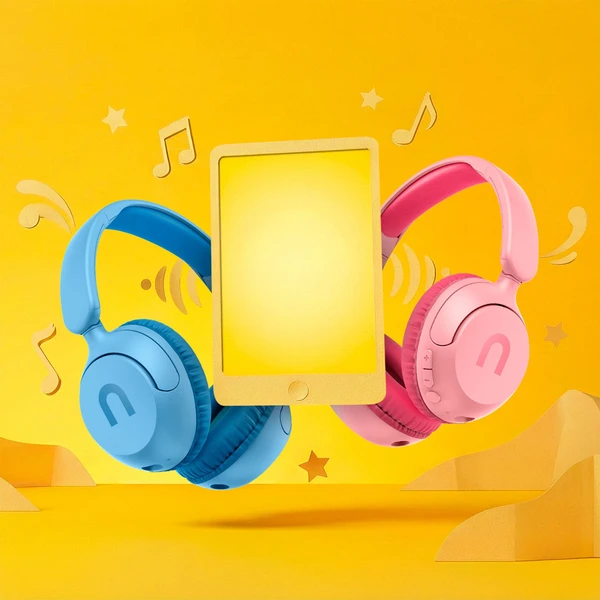 Niceboy Kiddie 2 dětská sluchátka růžová - Sluchátka - Obrázek O2JR000K01