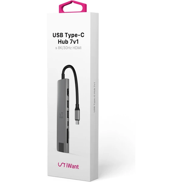iWant Type-C Hub 7v1 Multimedia vesmírně šedý - USB huby - Obrázek O2U2000O01