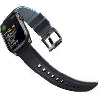UNIQ Linus AiroSoft silikonový řemínek Apple Watch 49/46/45/44/42mm černý - Řemínky