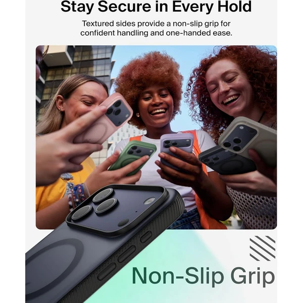 Belkin SheerForce Grip MagSafe kryt iPhone 17 Pro Max černý - Pouzdra - Obrázek O4CN000K01