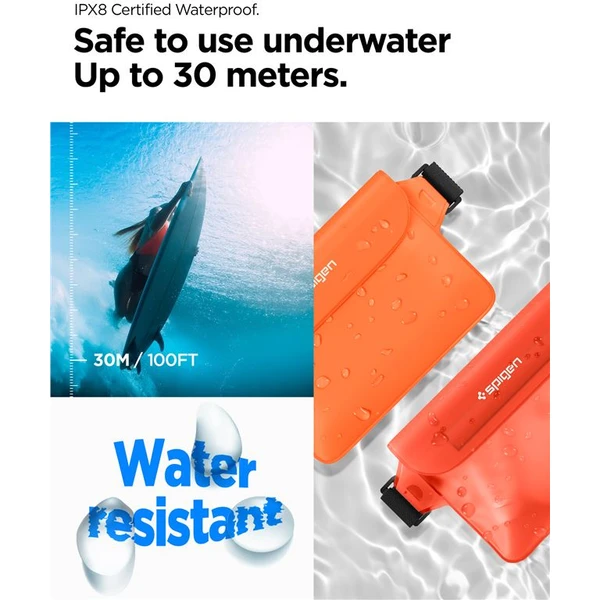 Spigen Aqua Shield WaterProof Waist Bag A620 2 Pack oranžový - Pouzdra - Obrázek O4N5000701