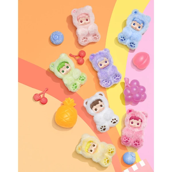 POP MART HACIPUPU Gummy Bear Series - Vinyl Plush Pendant Blind Box - Figurky - Obrázek O51L000K01