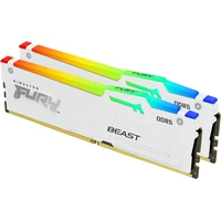 Kingston FURY Beast White RGB DDR5 64GB 6000MT/s CL30 DIMM (2x32GB) EXPO/XMP - Operační paměti