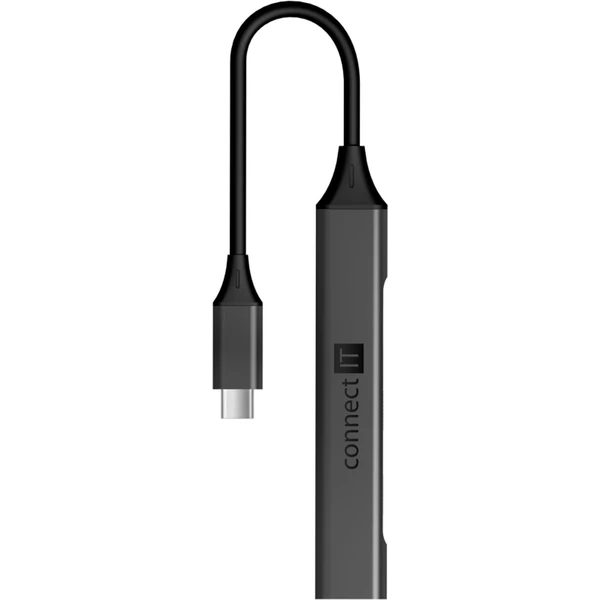 CONNECT IT USB-C hub, (1xUSB-A 3.0, 3xUSB-A 2.0), externí antracitový - USB huby - Obrázek O5N0000P01