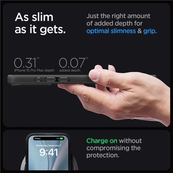Spigen Ultra Hybrid MagFit kryt iPhone 15 Pro Max černý - Pouzdra - Obrázek O6T8000601