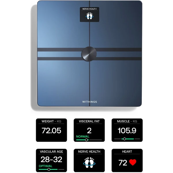 Withings Body Comp Complete Body Analysis chytrá Wi-Fi váha černá - Chytré váhy - Obrázek O764G00101