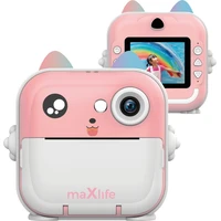 Maxlife MXPC-100 dětský fotoaparát s tiskárnou růžový - Fotoaparáty