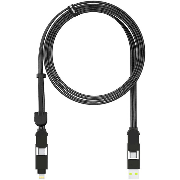 2m nabíjecí kabel 6v1 Rolling Square inCharge XL - černý