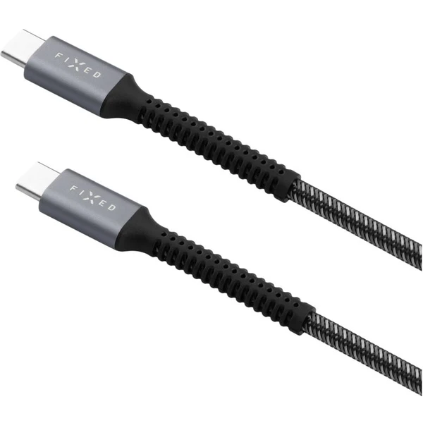 FIXED Armor USB-C/USB-C napájecí kabel 240W 1,2m šedý - Kabely a redukce - Obrázek O8I1000O01