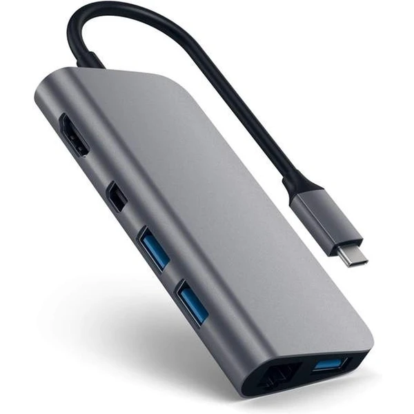 Satechi Multimedia hub vesmírně šedý - USB huby - Obrázek O8ME100301