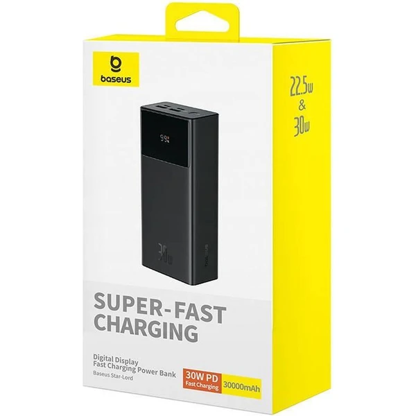 Baseus Star-Lord 30000mAh, 30W černá - Powerbanky - Obrázek O8ML000K01