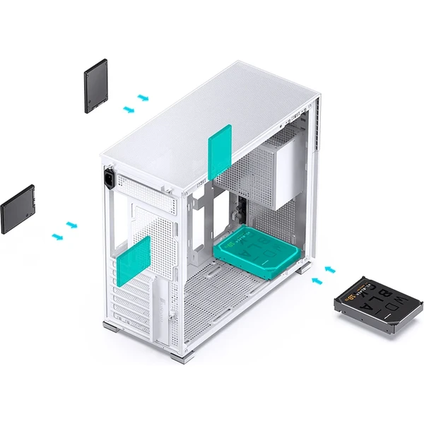 Jonsbo D41 MESH Screen bílá - Počítačové skříně - Obrázek O8UD000K01