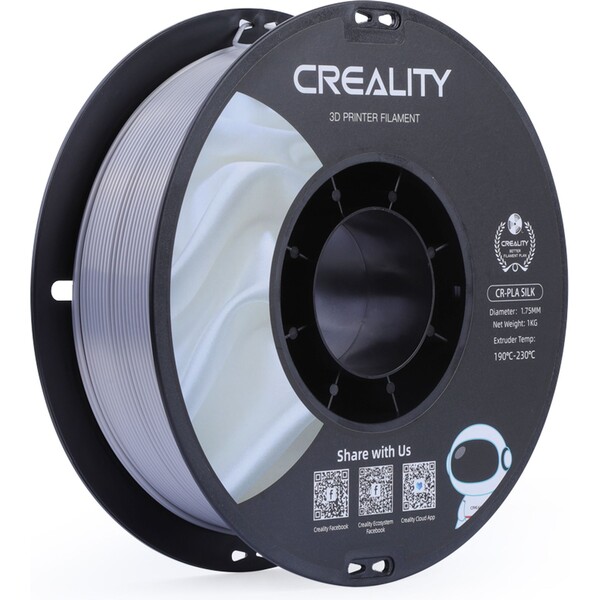 Creality CR-Silk filament 1,75 mm 1 kg stříbrná Stříbrná