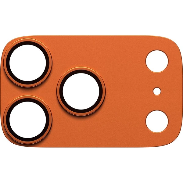 PanzerGlass® FENDER hliníková ochrana fotoaparátu Apple iPhone 17 Pro oranžová - Ochranné folie a skla - Obrázek O8XL000K01