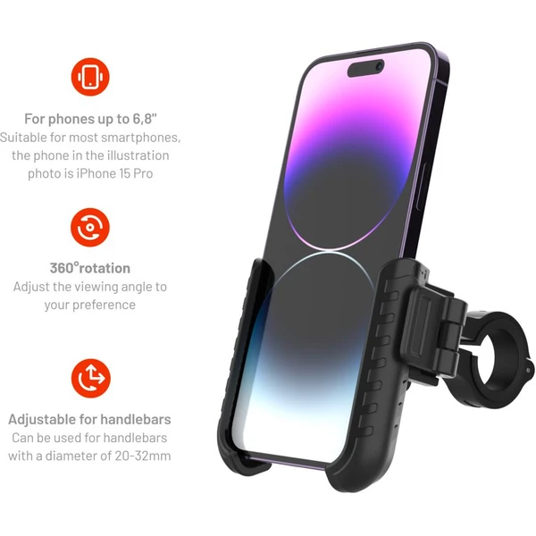 FIXED Bikee Plus univerzální držák na kolo černý - Držáky - Obrázek O8Y3000P01