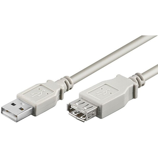 PremiumCord kupaa02bk Kabel USB2.0 A-A 20cm prodlužovací (A-M/A-F) Šedá
