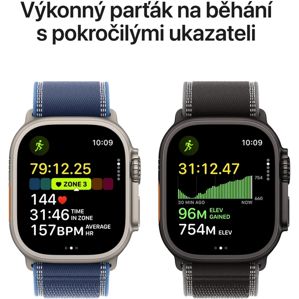 Apple Watch Ultra 3 (2025) 49mm Přírodní titan s ocelově modrým oceánským řemínkem (Další) - Chytré hodinky - Obrázek OAQH000K01