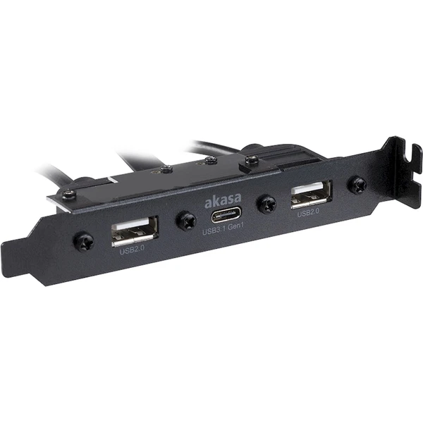 Akasa USB 3.1 gen 1 typ C a 2xTyp A 2.0 záslepka - USB huby - Obrázek OBBJ000K01