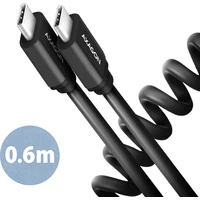AXAGON BUCM-CM10TB TWISTER kabel USB-C - USB-C 0,6m černý - Kabely