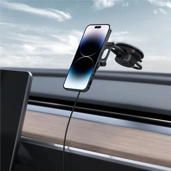 Spigen OneTap 3 Pro Wireless Car Charger Mount ( ITS35W-3) MagSafe držák s nabíjením černý - Držáky - Obrázek OBD4000601