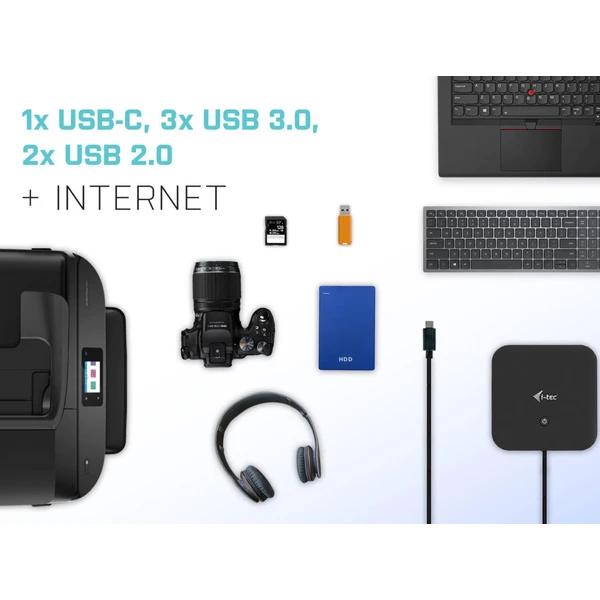 i-tec USB-C HDMI DP Docking Station with Power Delivery 100 W - Dokovací stanice - Obrázek OBIPF00101
